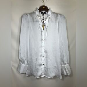 Melissa Paige White Button Down Shirt